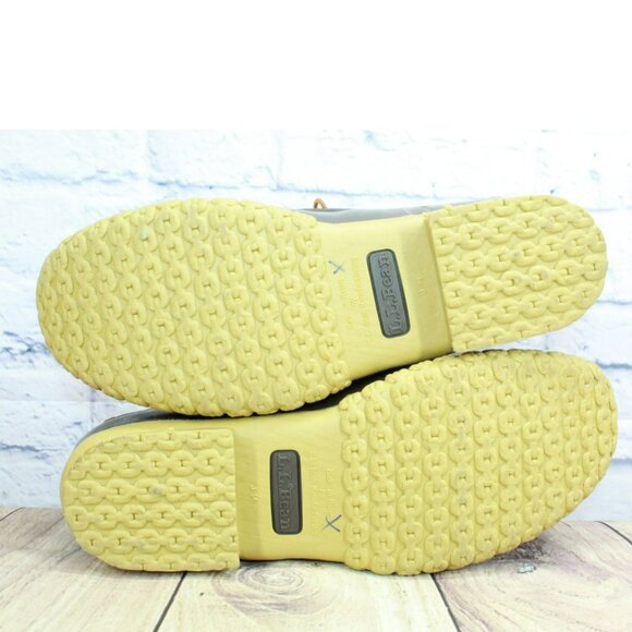 LL Bean Brown Leather Lace Up Unlined Round Toe  Ankle Duck Boots Size 12 M - Picture 11 of 11